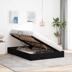 vidaXL Cadre de lit ottoman avec stockage Noir 140 x 190 cm Velours