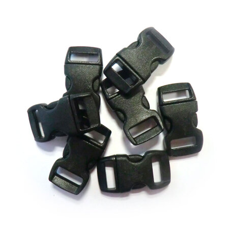 Fermoirs clips plastique (idéal Créacord) 3 x 1 5cm Noir x100