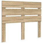 vidaXL Lit de Rangement Chêne Sonoma 135 x 190 cm Bois d'ingénierie