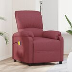 vidaXL Fauteuil de massage Rouge bordeaux Tissu