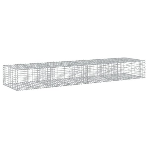 vidaXL Panier gabion avec couvercle 400x100x50 cm fer galvanisé