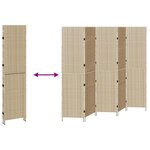 vidaXL Paravent Beige 242 x 180 cm. polyrotin