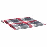 vidaXL Coussins de chaise de jardin lot de 2 carreaux rouges 50x50x4cm
