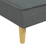 vidaXL Canapé-lit en forme de L gris foncé 255x140x70 cm tissu