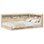 vidaXL Lit bibliothèque chêne Sonoma 120x200 cm en bois d'ingénierie