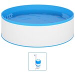 vidaXL Piscine avec écumoire suspendue et pompe 350x90 cm Blanc