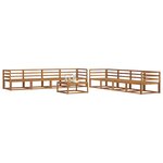 vidaXL Ensemble de canapés d'extérieur 9 Pièces Naturel