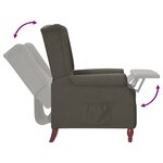 Vidaxl fauteuil inclinable gris foncé tissu microfibre