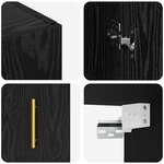 vidaXL Meuble mural Noir 69 5 x 34 x 90 cm Bois d'ingénierie