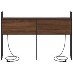 vidaXL Headboard de Rangement avec Station de Charge Chêne marron