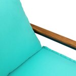 vidaXL banc avec coussin Noir et turquoise 115 x 65 x 72 cm Rotin