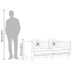 vidaXL Canapé avec coussins 2 places crème velours