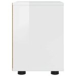 vidaXL Table de chevet avec tiroir Blanc brillant 30 5 x 30 x 43 cm