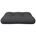 vidaXL Coussin de palette noir 60x61 5x10 cm tissu