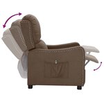 Vidaxl fauteuil inclinable électrique taupe tissu