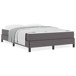 vidaXL Lit avec matelas Gris 140 x 190 cm Faux cuir