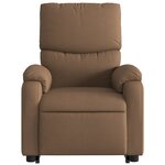 vidaXL Fauteuil inclinable de massage électrique Marron Tissu