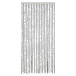 vidaXL Rideau anti-mouches gris 90x200 cm chenille