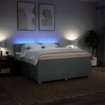vidaXL Sommier à lattes de lit avec matelas Gris foncé 180x200cm Tissu
