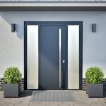 vidaXL Jardinières 2 Pièces anthracite 40x40x40 cm acier