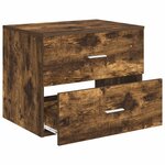 vidaXL Meuble de Salle de Bain Suspendu Chêne fumé 62 5 x 44 5 x 50 cm