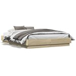 vidaXL Cadre de lit chêne sonoma 140x190 cm bois d'ingénierie