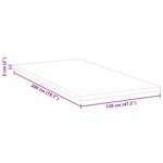 vidaXL Coussins de Matelas Blanc 120 x 200 cm Polyester sans colle