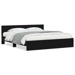 vidaXL Cadre de Lit Chêne noir 180 x 200 cm Bois d'ingénierie