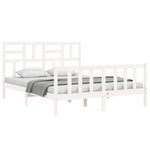 vidaXL Cadre de lit sans matelas blanc bois de pin massif