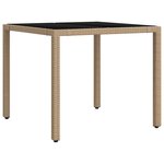 vidaXL Ensemble de repas extérieur 5 pc Beige et Gris clair polyrotin