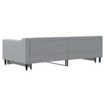 vidaXL Lit de jour avec gigogne sans matelas gris clair 100x200 cm