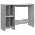 Bureau table poste de travail meuble d'ordinateur informatique étude d'ordinateur portable bois d'ingénierie gris 02_0023760
