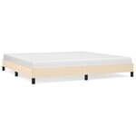 vidaXL Cadre de lit sans matelas crème 200x200 cm tissu