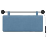 vidaXL Tête de lit suspendue Bleu Tissu en velours côtelé