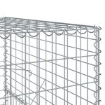 vidaXL Panier gabion avec couvercle 1000x100x150 cm fer galvanisé