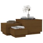 vidaXL Boîtes de rangement avec couvercles 3 Pièces Marron miel