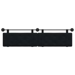 vidaXL Tête de lit suspendue Noir Velours