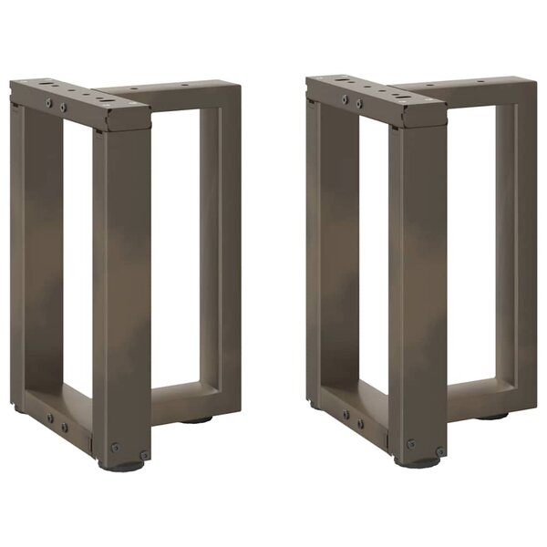 vidaXL Pieds de table basse en T  2 pièces  noir  38 x 25 x (42-43) cm  acier