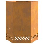 vidaXL Foyer sans fumée Marron 38 x 38 x 51 cm Acier Corten