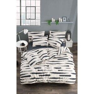 Parure de lit - housse de couette 220 x 240 + 2 taies d'oreiller 60 x 60 65 coton- Blanc