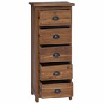 vidaXL Commode avec tiroir Marron 45 x 35 x 110 cm Bois de teck massif