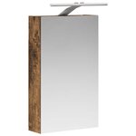 vidaXL Armoire Miroir de Salle de Bain Chêne fumé 30 x 10 5 x 50 cm