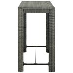 vidaXL Ensemble de bar d'extérieur 9 Pièces coussins anthracite Rotin