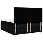 vidaXL Sommier à lattes de lit avec matelas Noir 200x200 cm Tissu