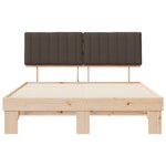 vidaXL Cadre de lit avec tête de lit rembourrée Taupe 150 x 200 cm