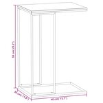 vidaXL Table d'appoint Blanc 40x30x59 cm Bois d'ingénierie