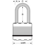 Master lock cadenas excell acier laminé 64 mm m15eurdlf