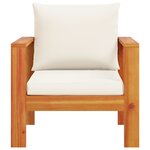vidaXL Chaise de jardin avec coussins bois massif d'acacia