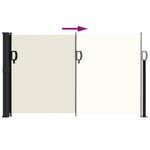 vidaXL Auvent latéral rétractable crème 120x500 cm