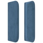 vidaXL Tête de lit avec oreilles Bleu foncé 147x16x78/88 cm Velours